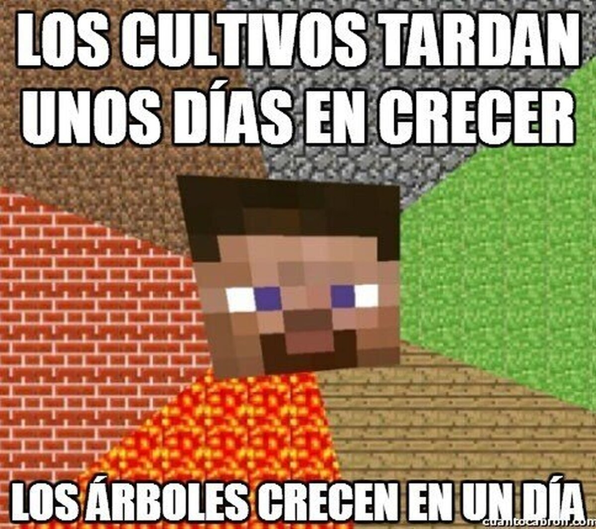 La velocidad de crecimiento de la vegetación en Minecraft