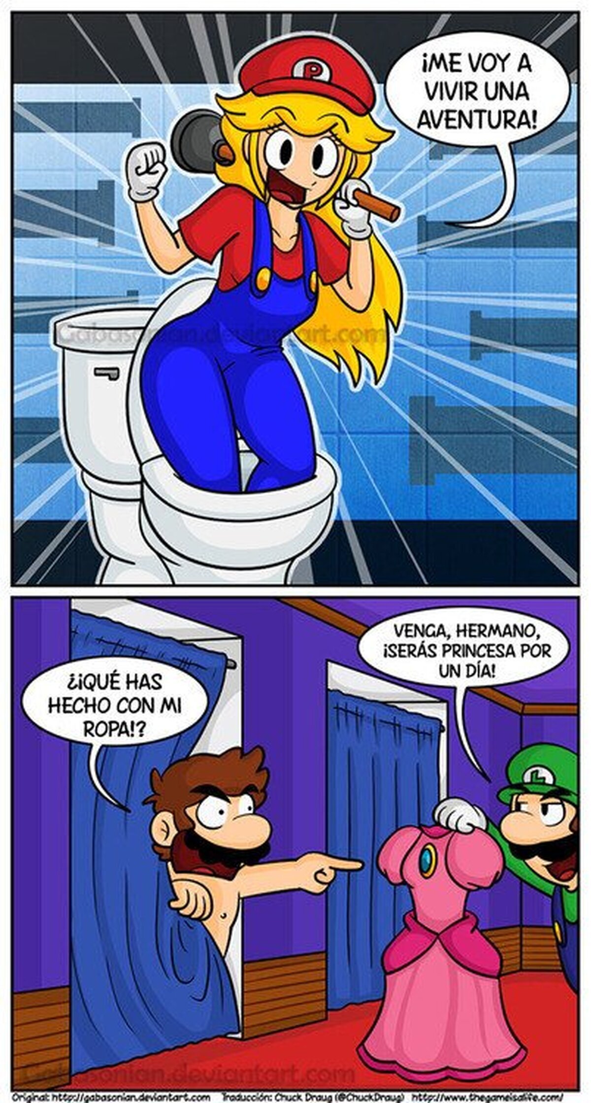 Luigi, como buen hermano pequeño, pedazo de troll