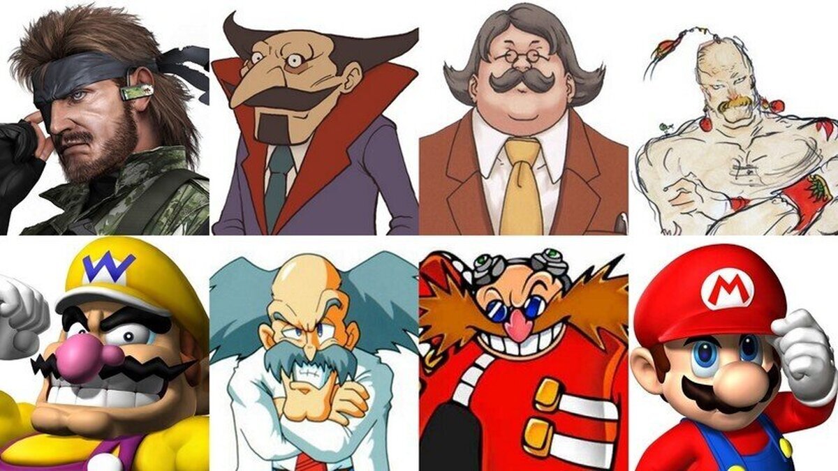 Algunos de los bigotes más conocidos de los videojuegos