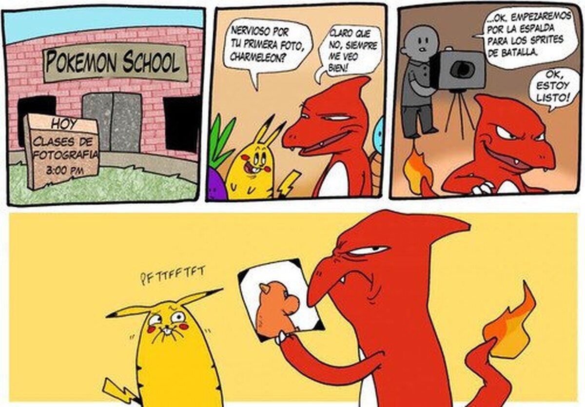 Charmeleon es poco fotogénico hasta por detrás