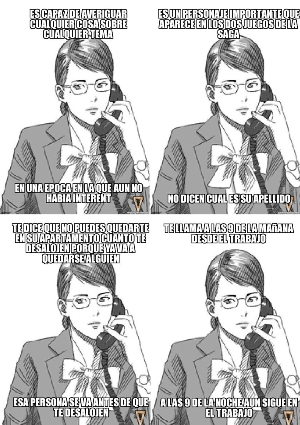 Rachel, la mítica secretaria de Red Crown en Hotel Dusk