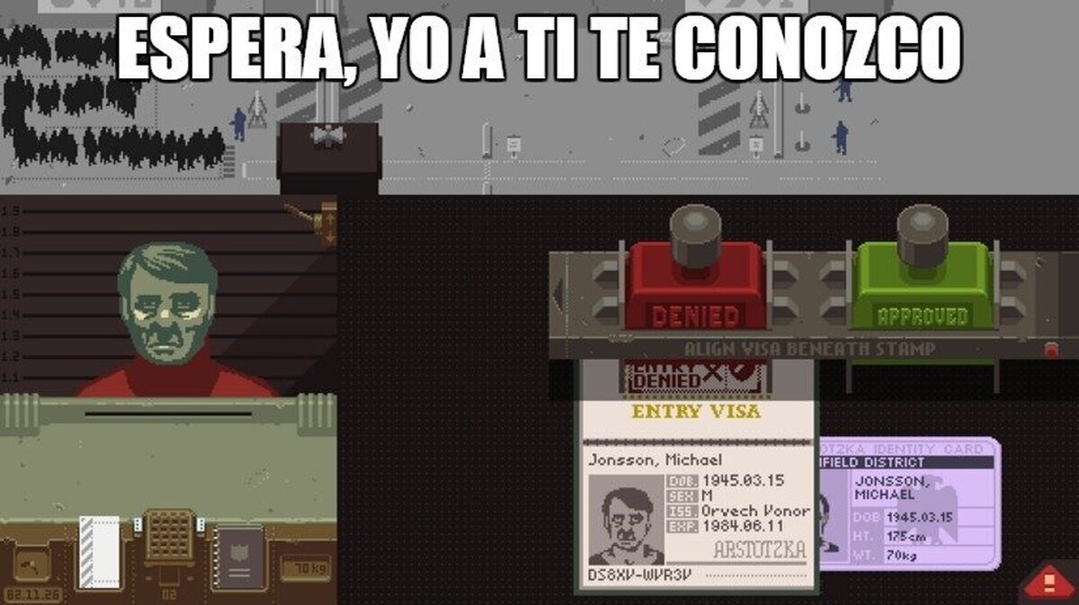 ¿Adolf Hitler en Papers, Please?