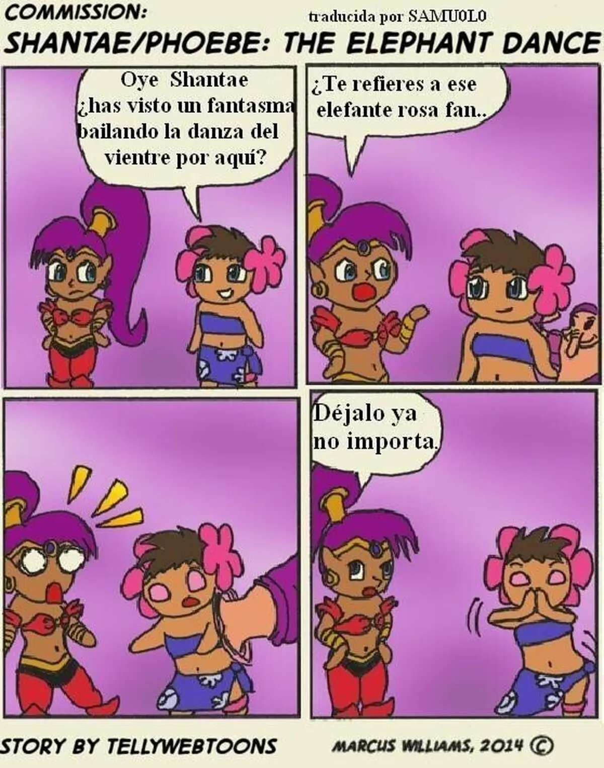 El primer encuentro entre Shantae  y Phoebe no fue muy afortunado 
