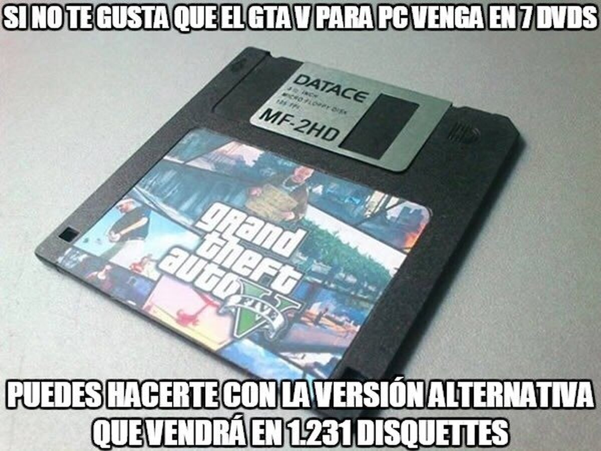 La versión alternativa para GTA V para PC si no quieres los 7 DVD's