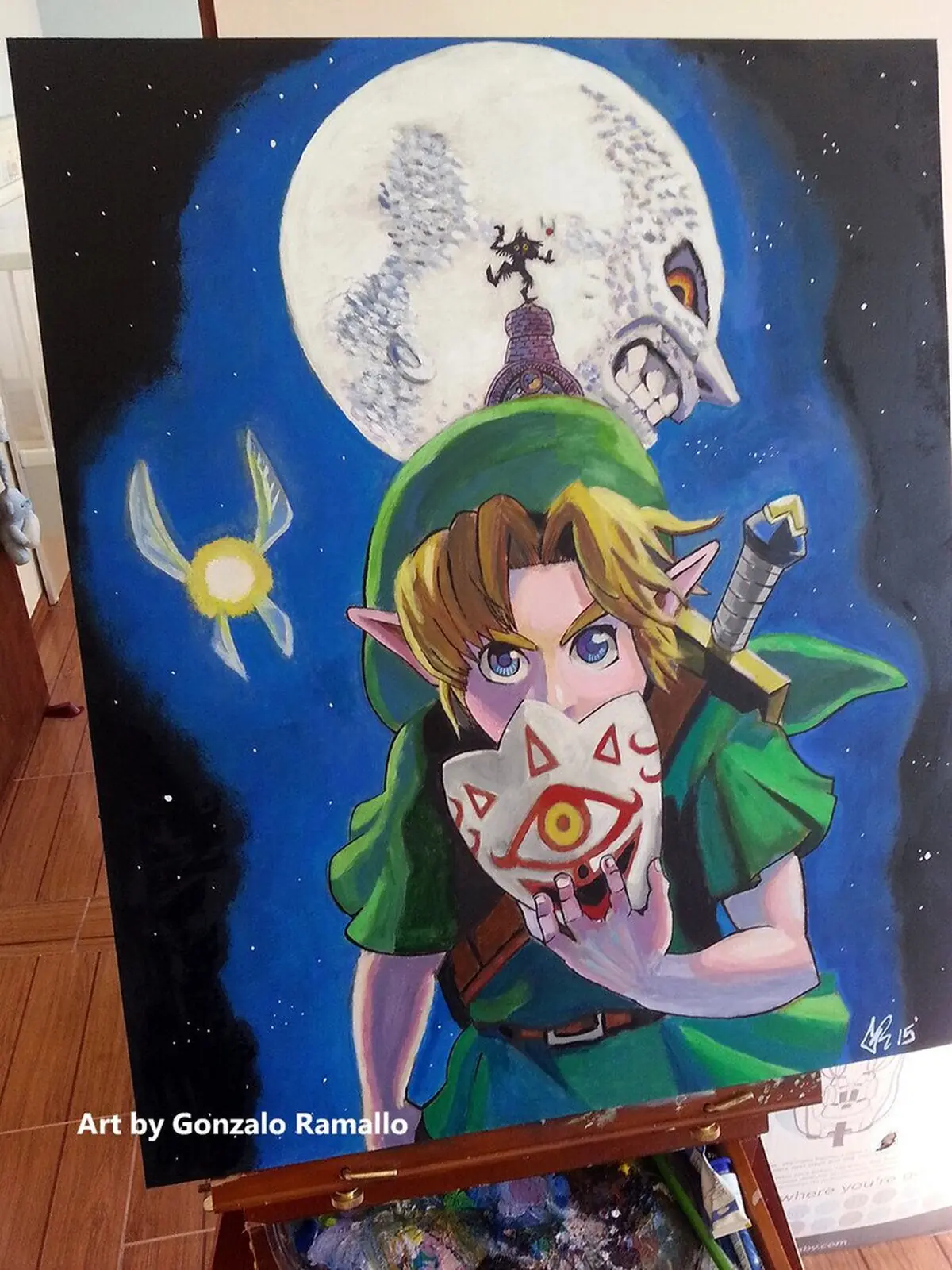Genial cuadro de Majora's Mask hecho en acrílico 