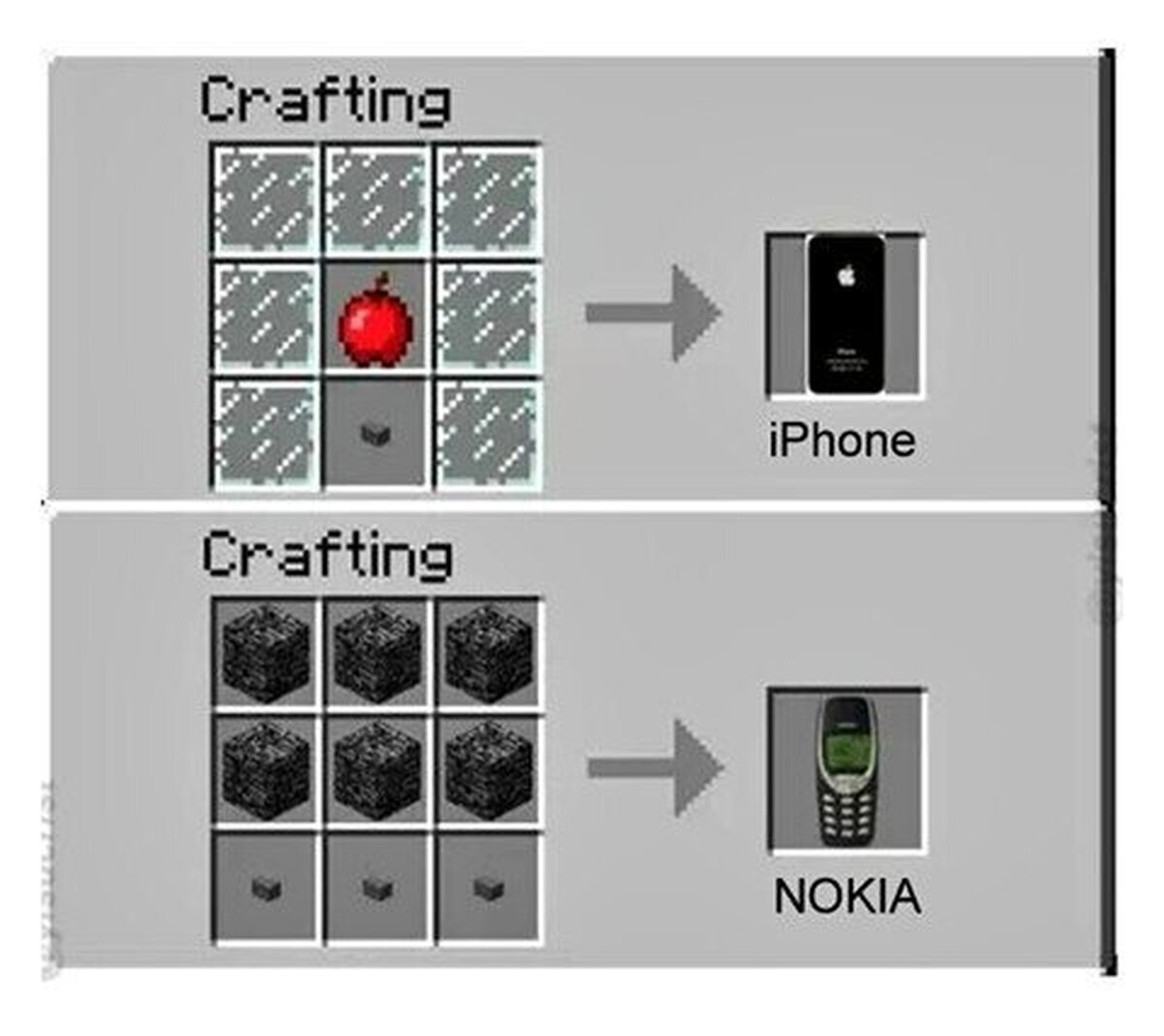 La diferencia entre craftear un Nokia y un iPhone