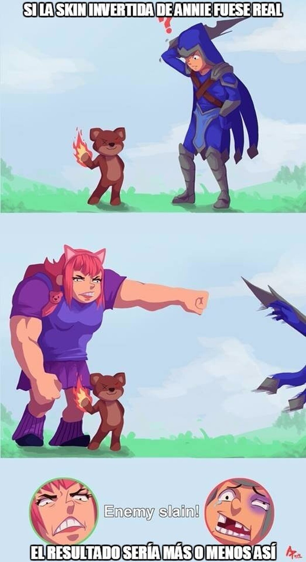La skin invertida de Annie da miedo