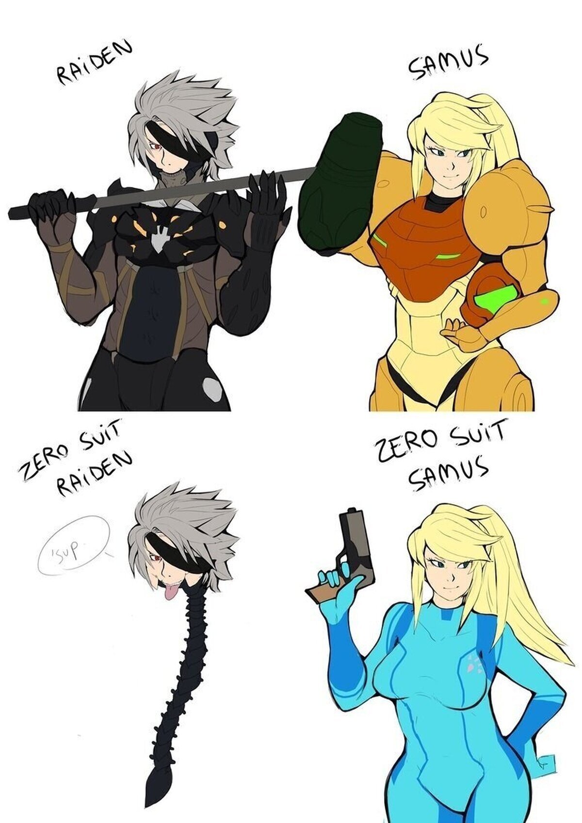 ¿Cómo sería Raiden con Zero Suit?