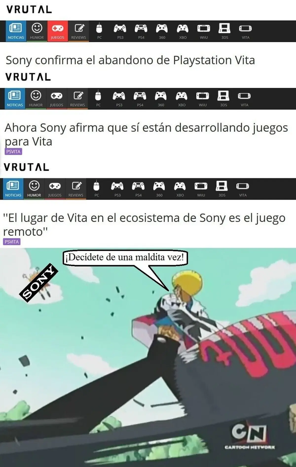 Sony está muy indecisa últimamente