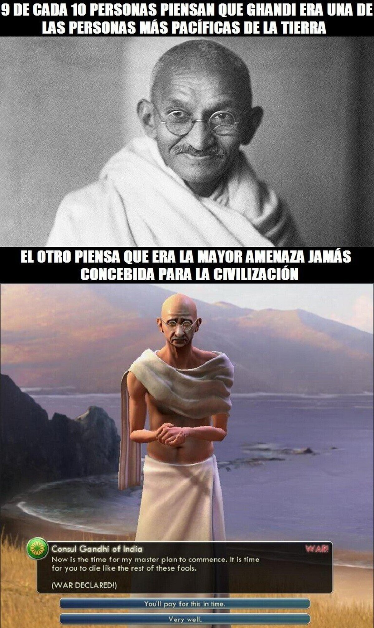 Os traigo paz... os traigo amor... cuando os extingáis...
