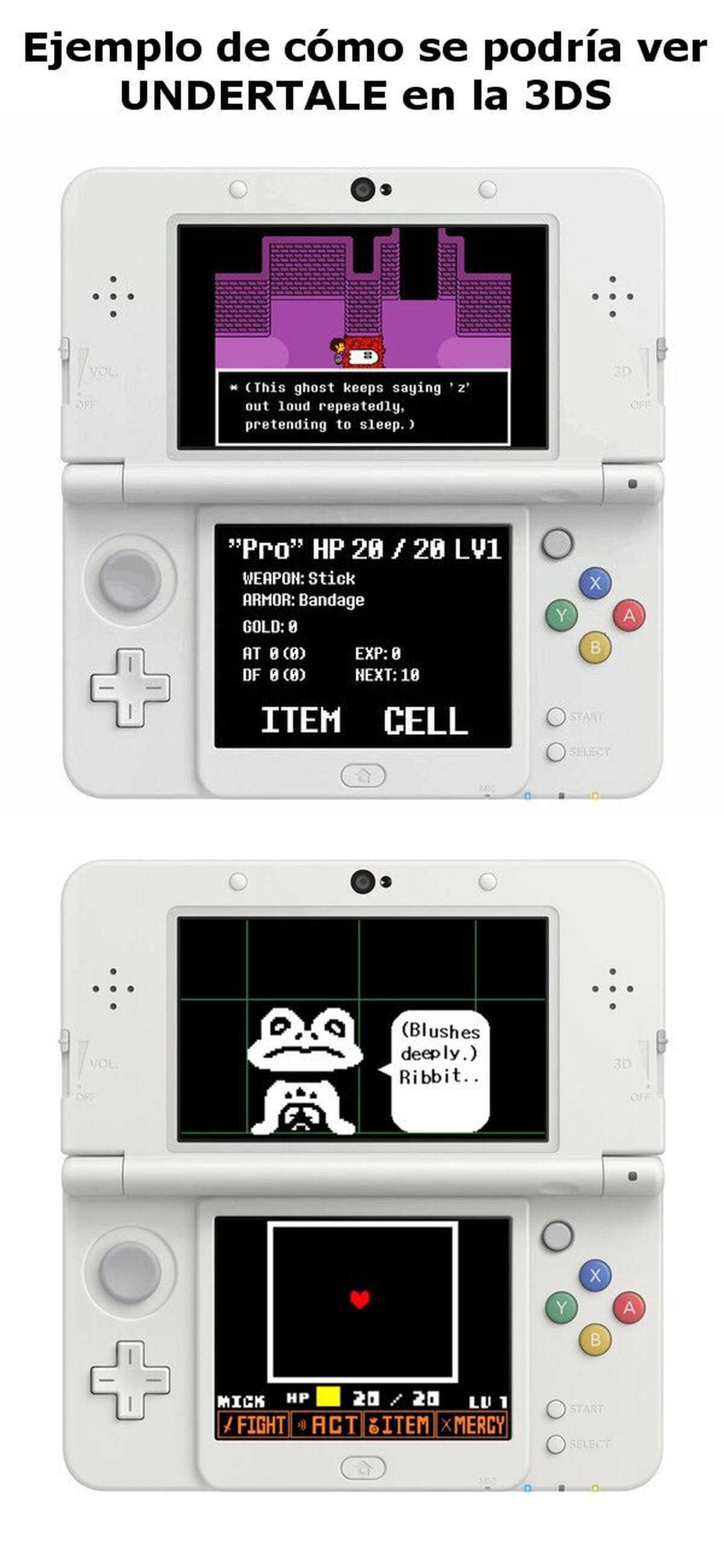 ¿Cómo se vería UNDERTALE en la 3DS?