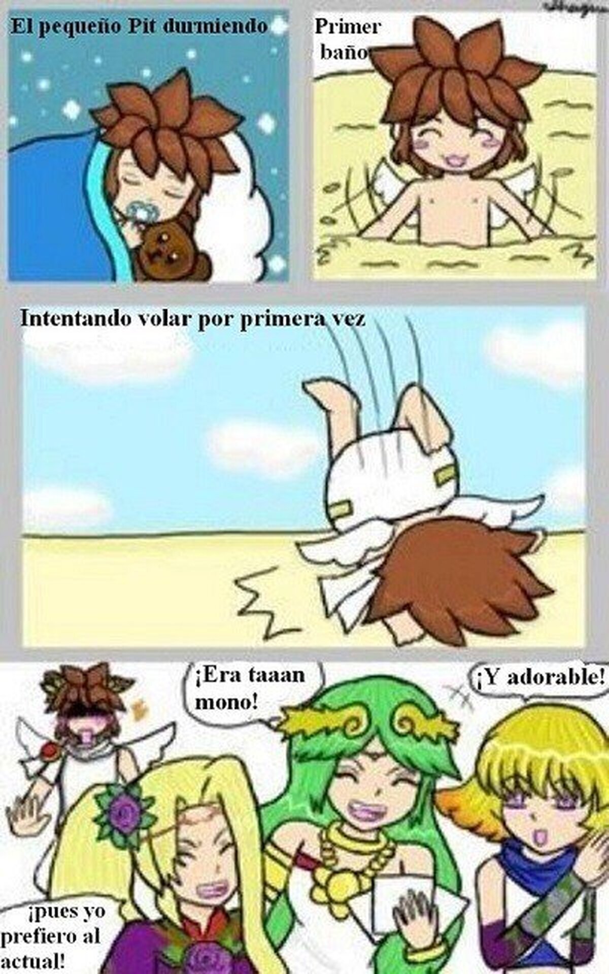 Palutena es como las madres, siempre encuentra la forma de humillar a Pit