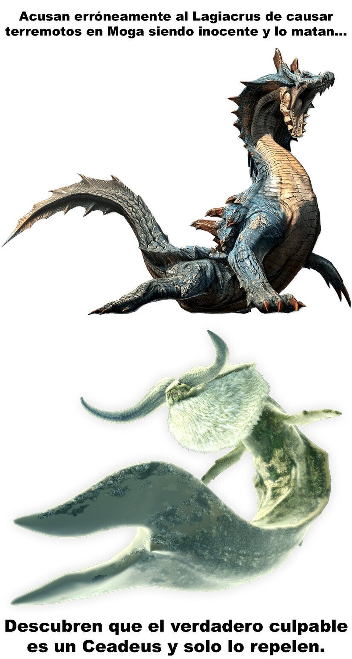 Pobre lagiacrus, él solo quería algunos amigos :(