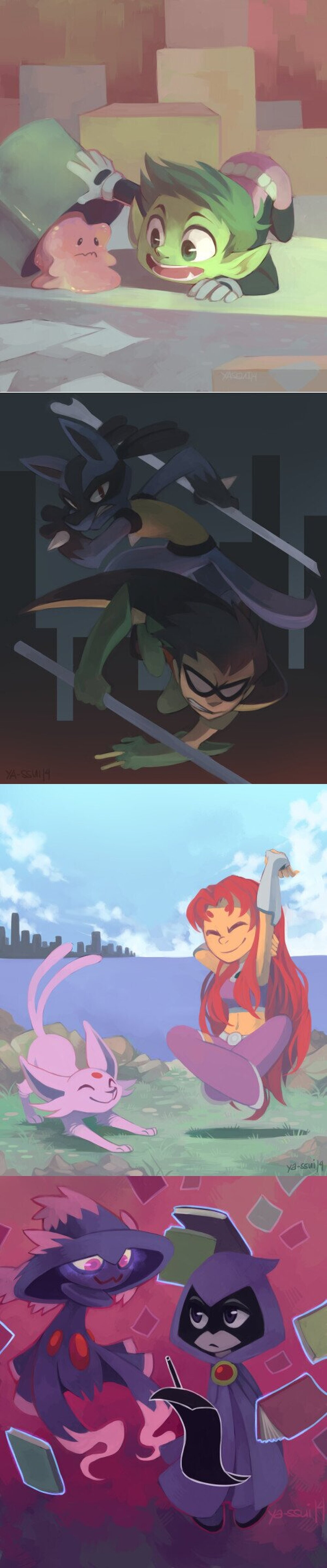Si los Teen Titans tuvieran Pokèmon 