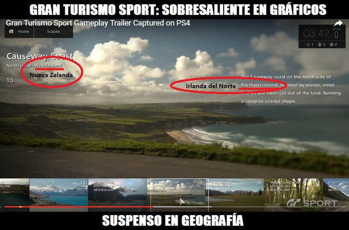 Gran Turismo suspendió geografía