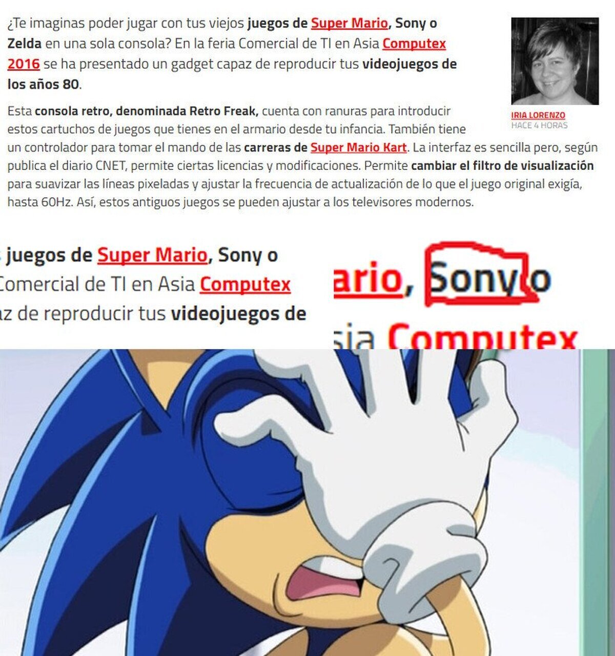 Yo también jugaba al Sonyc