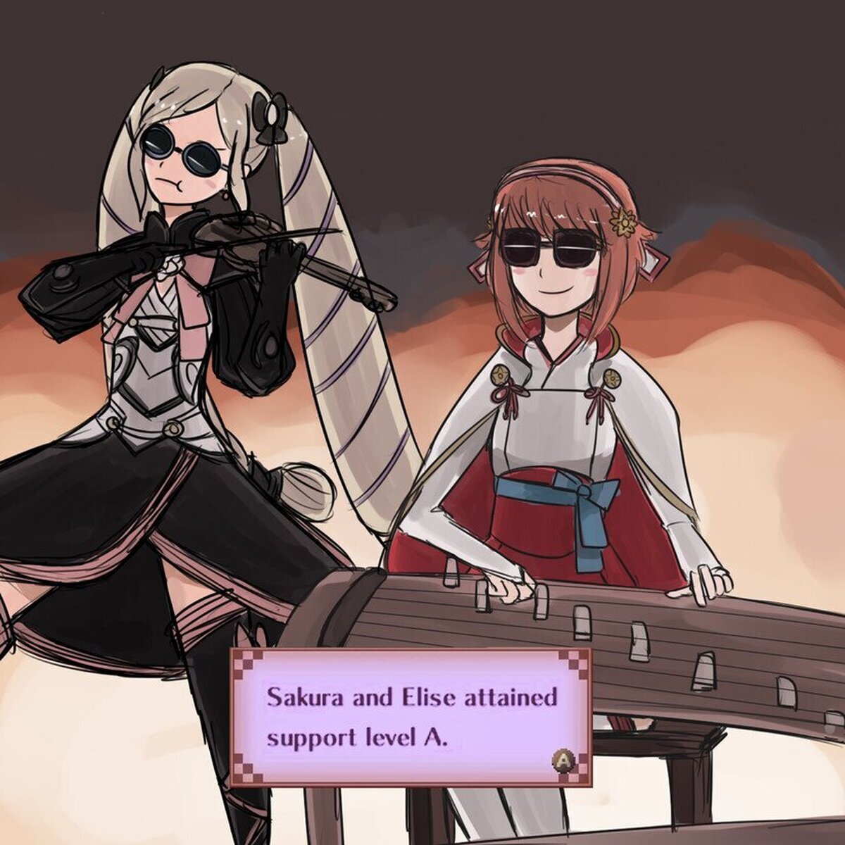 Sakura y Elise han dejado la guerra y han creado un grupo de musica