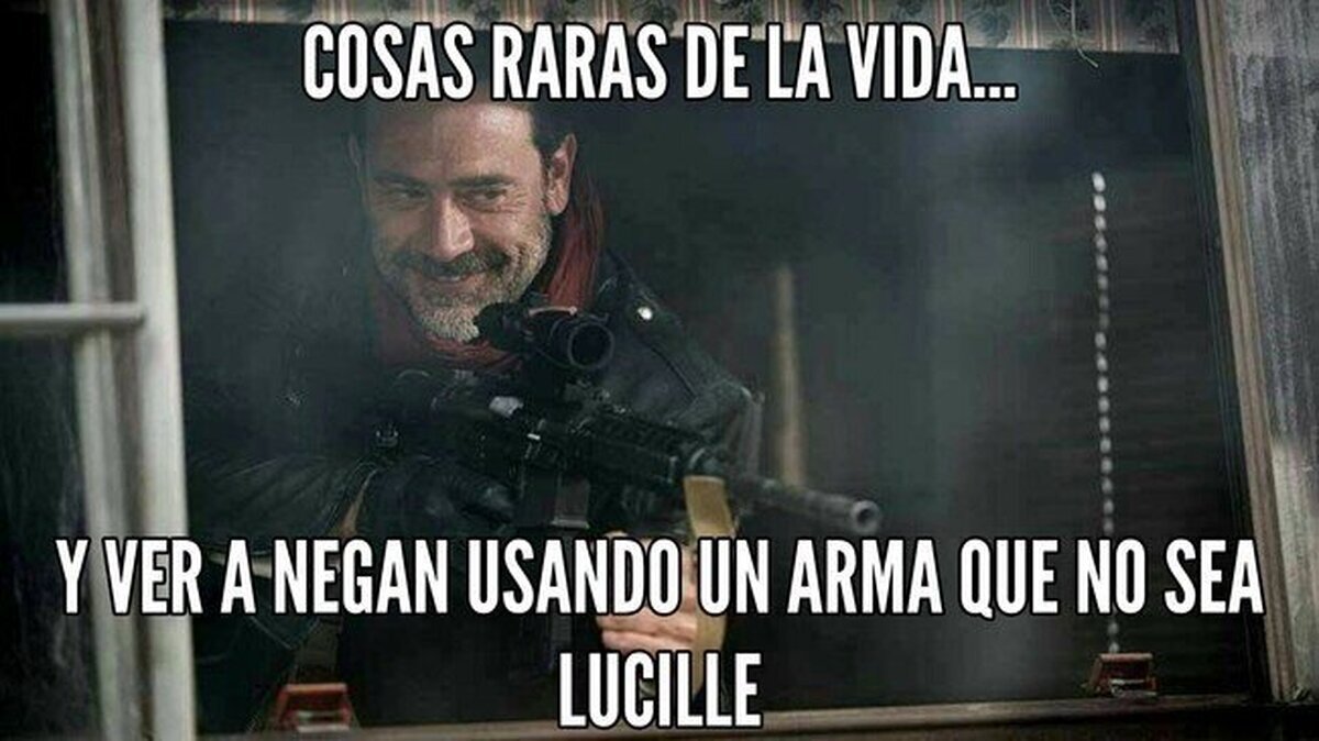 Negan poniéndole los cuernos a Lucille