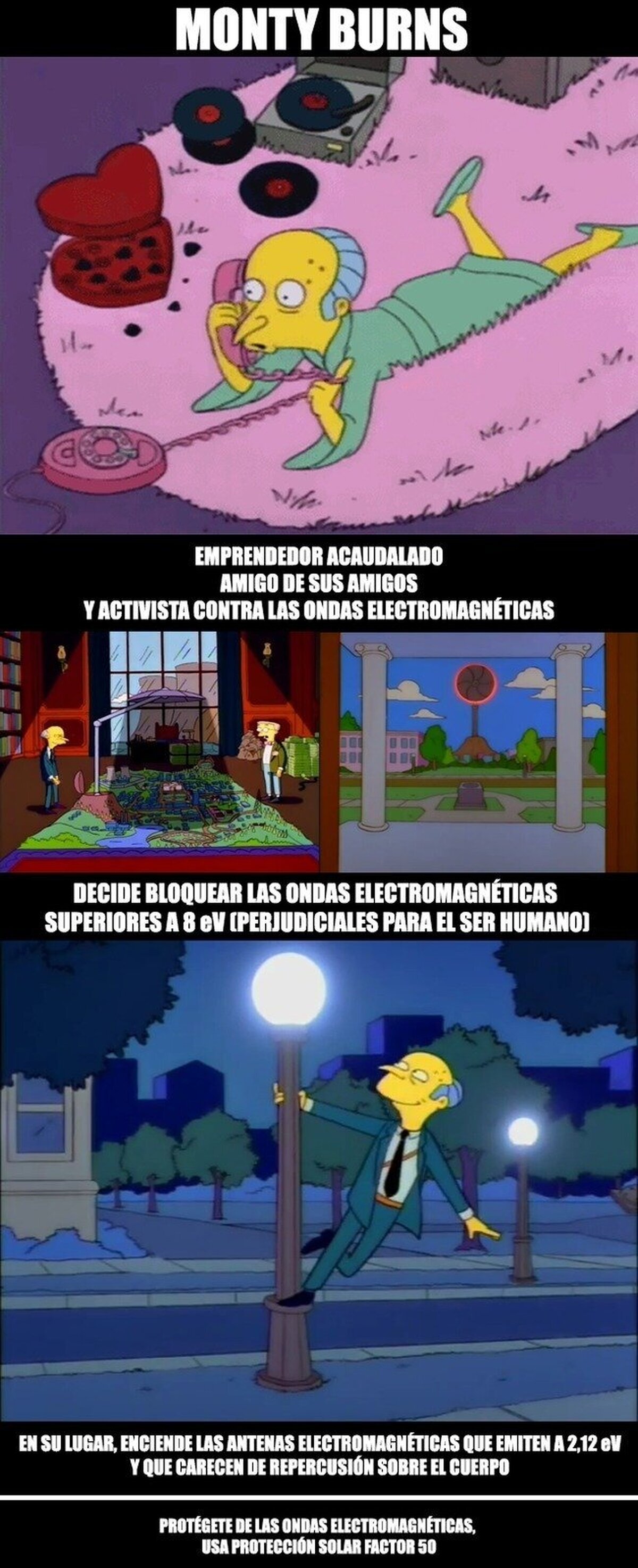 Burns contra las ondas electromagnéticas