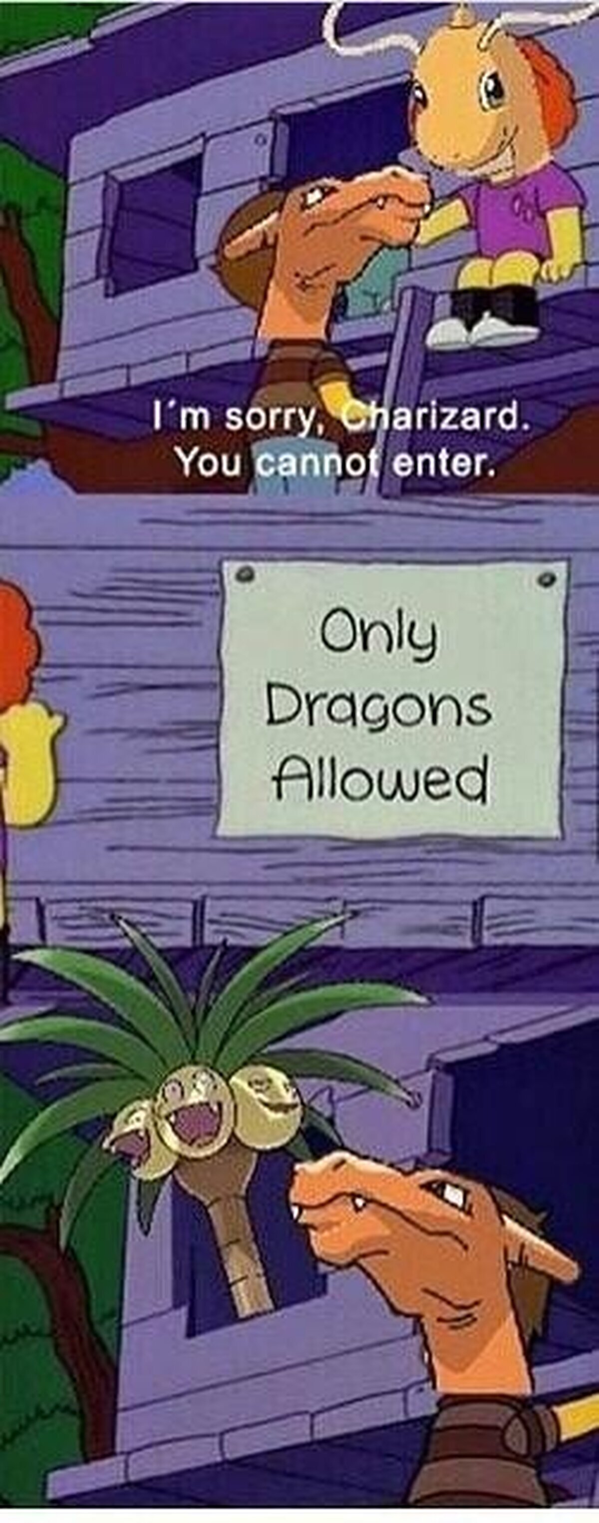 Lo siento Charizard... no puedes entrar