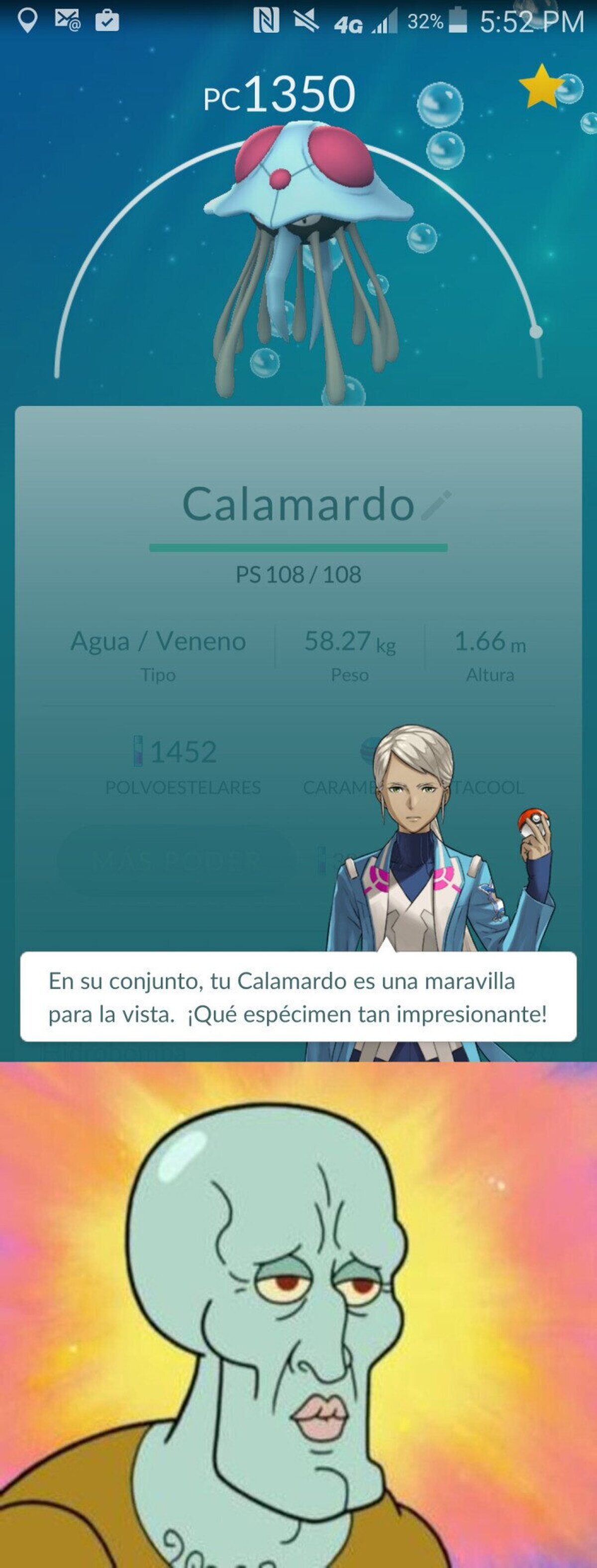 Examinando Pokémon... En ésta ocasión: un Tentacruel