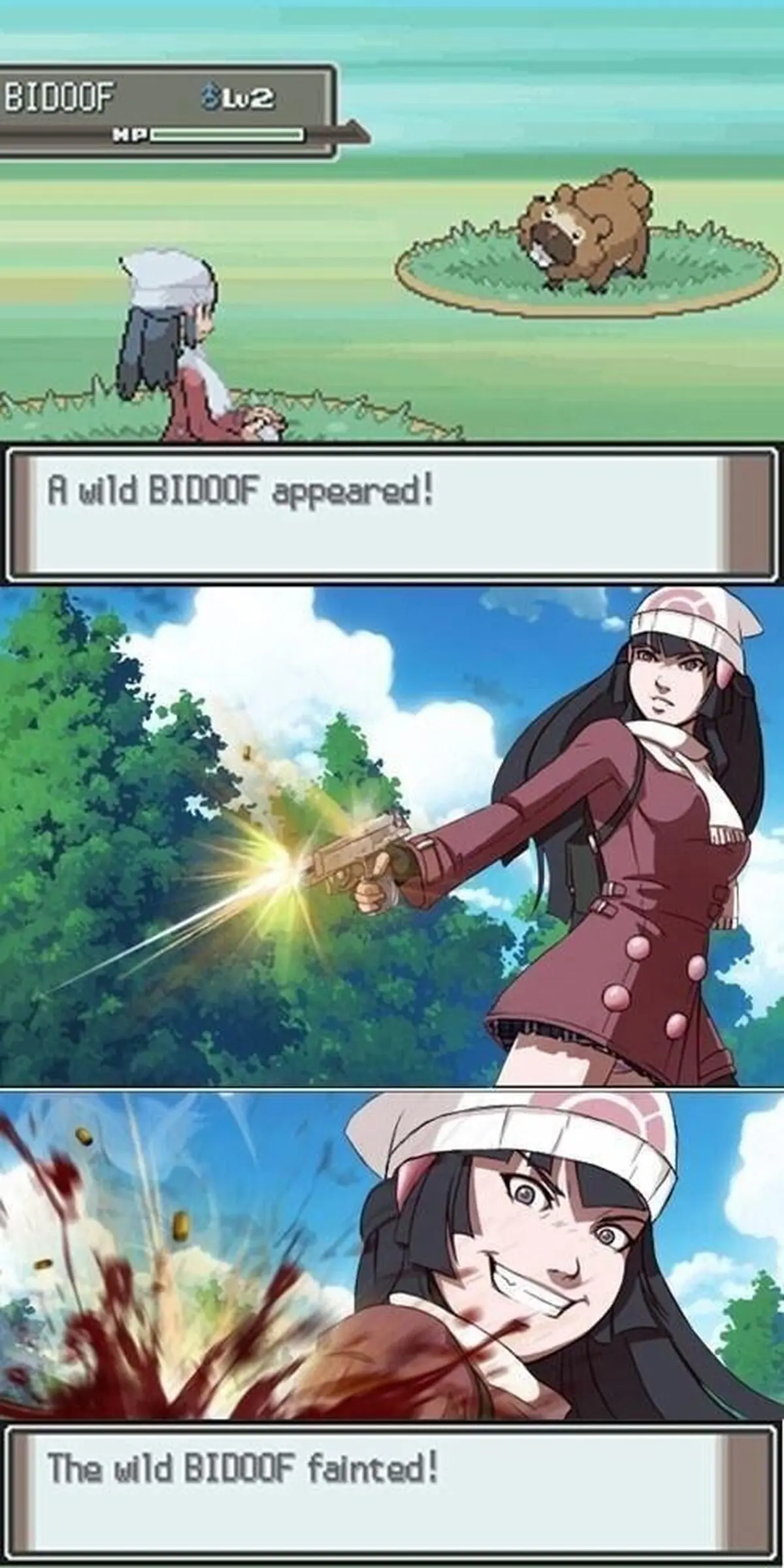 Cuando un Bidoof salvaje aparece