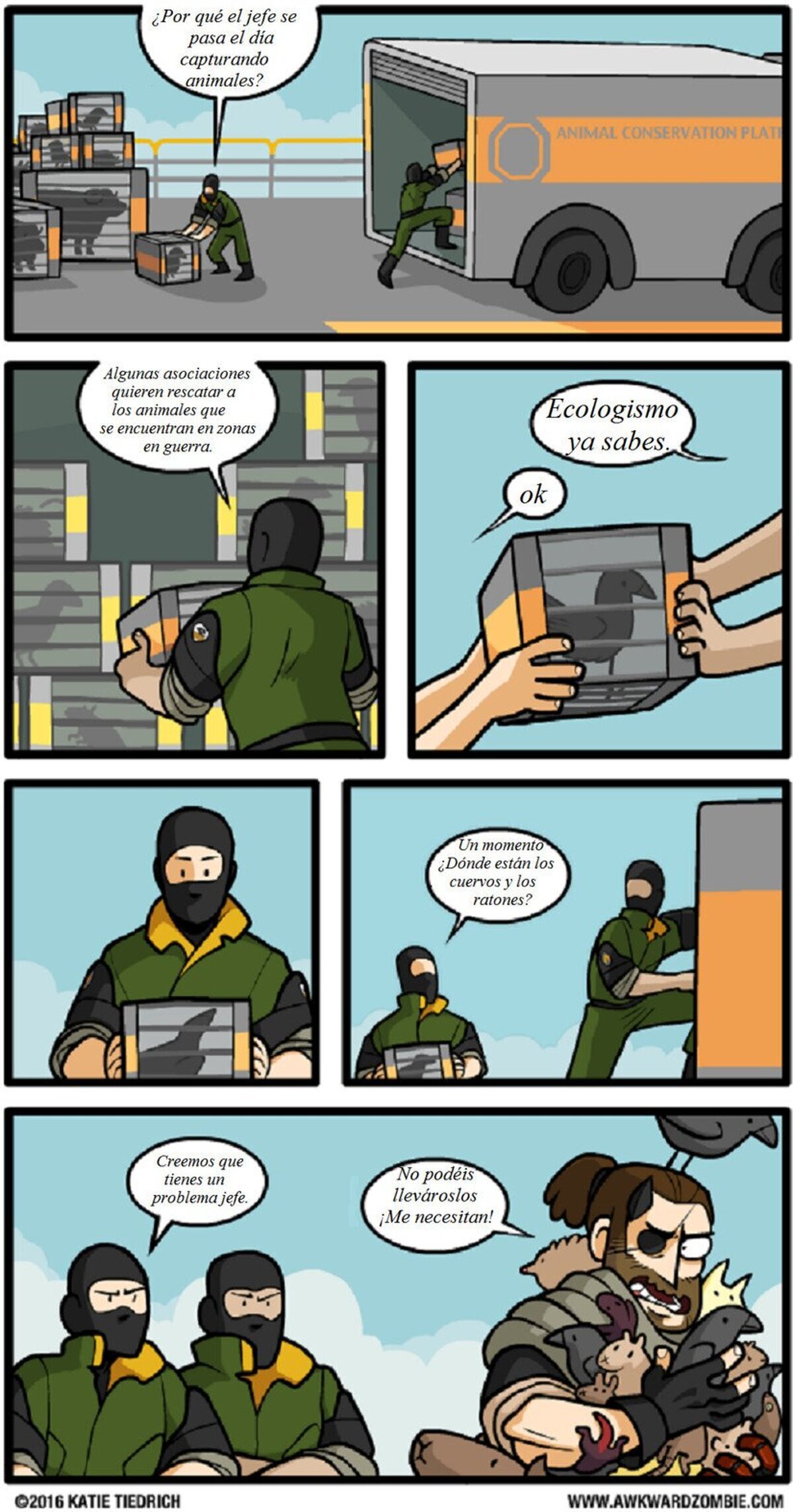 Venom Snake es todo un amante de los animales. 
