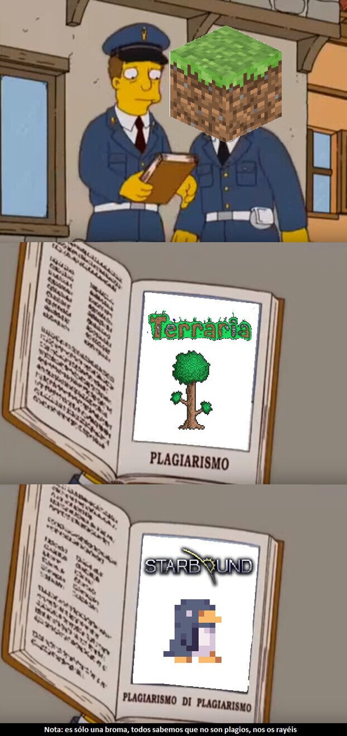 En realidad minecraft también es un plagio de lego