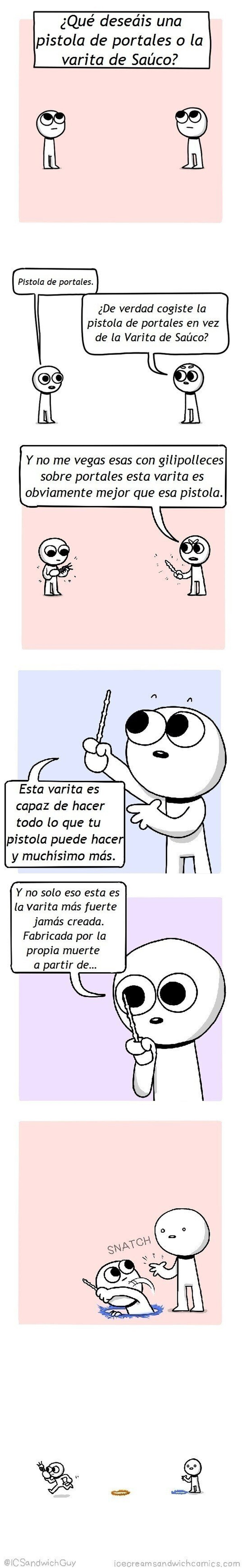 Y por eso siempre hay que elegir la pistola de portales. 