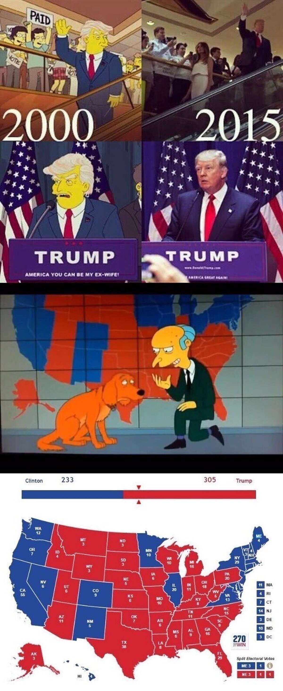Los Simpson no solo acertaron que Trump sería presidente. También clavaron el mapa electoral