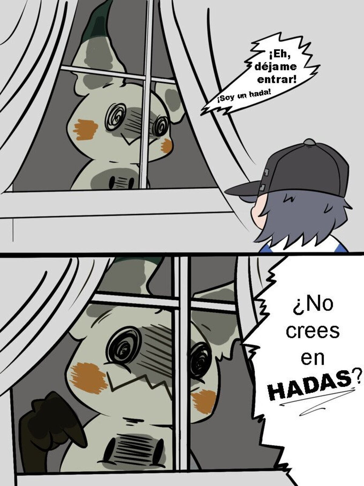 Yo por si acaso no le dejo entrar... espera, igual es fantasma! D: