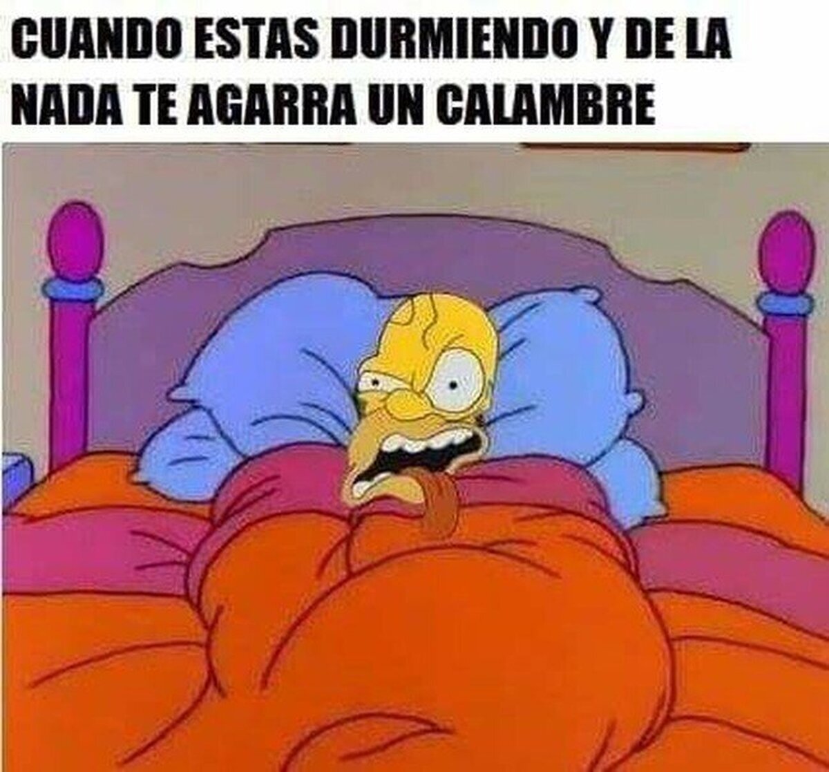 Lo peor es cuando estiras las piernas y te suben los gemelos