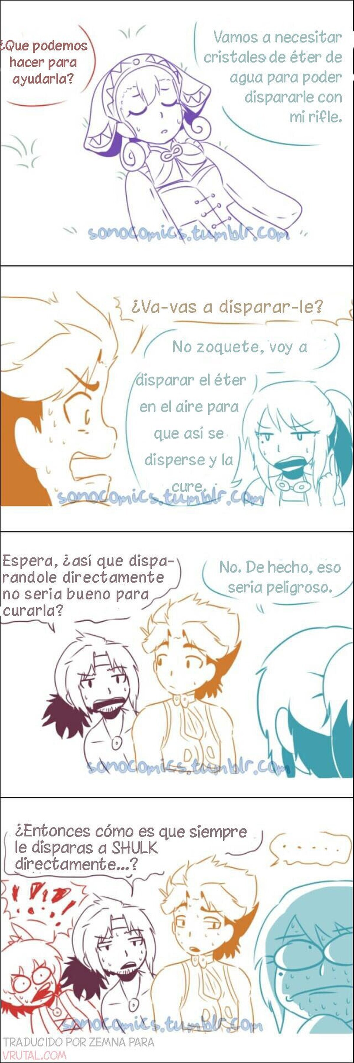 Ayudando a Melia, por Sonocomics
