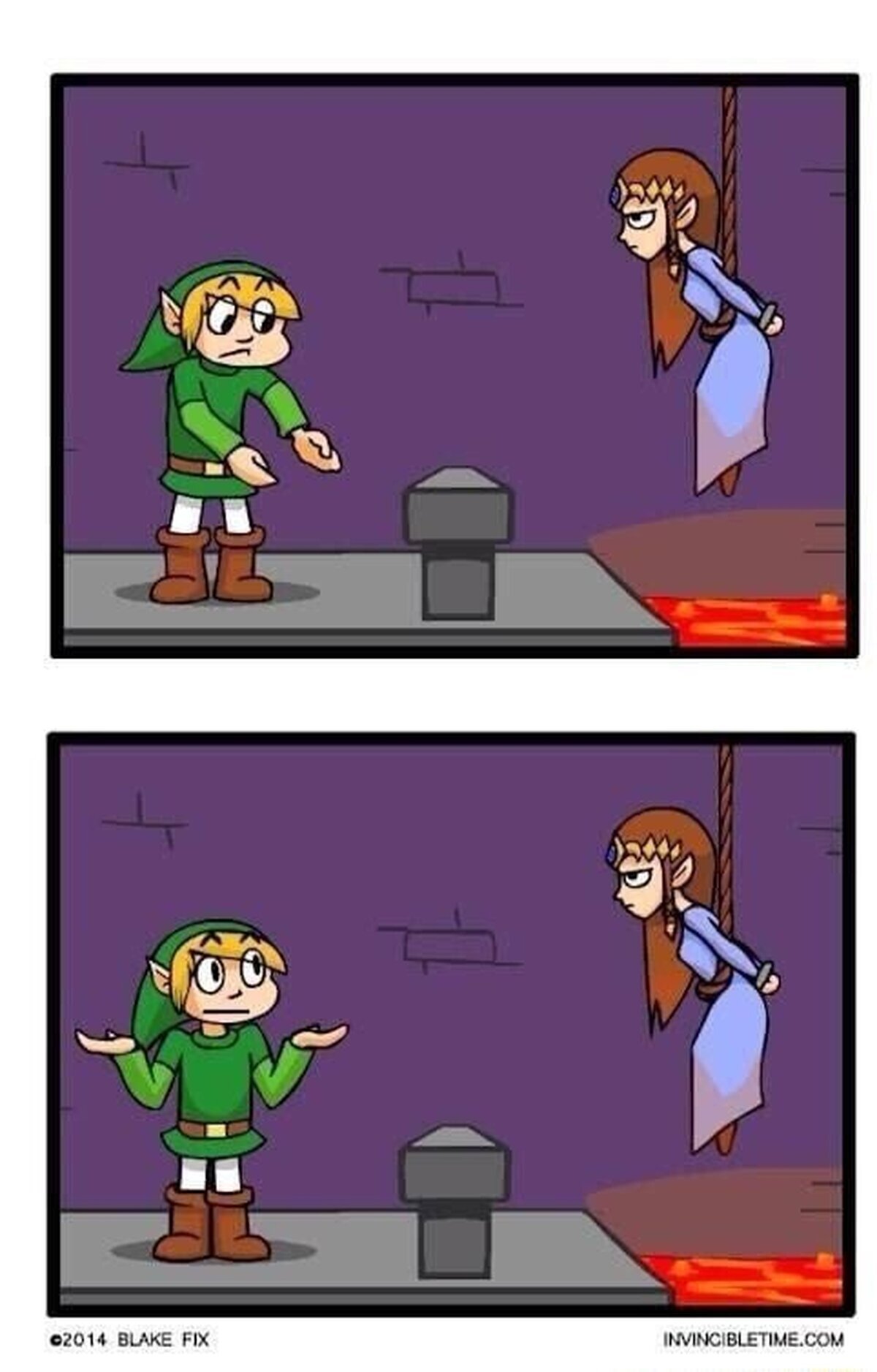 Lo siento princesa, pero la lógica de los videojuegos me lo impide