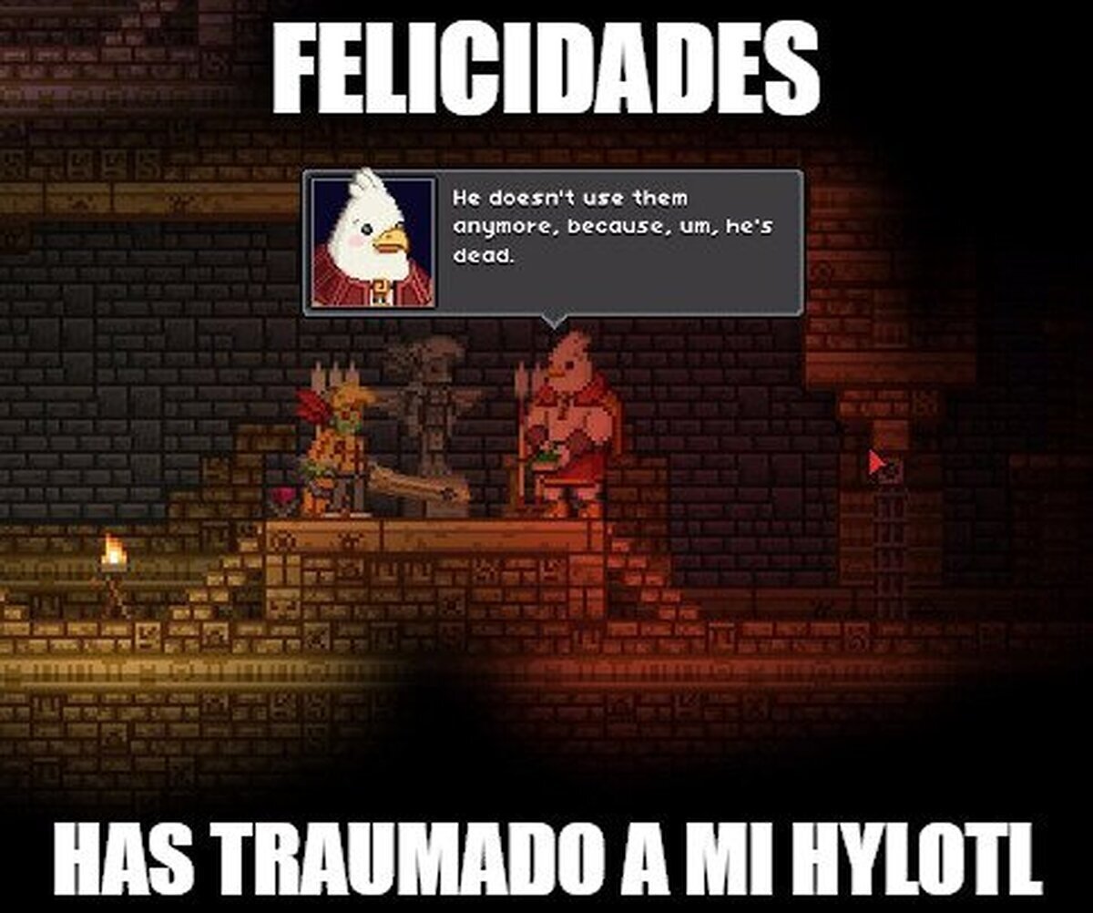 No las usa más, porque, um, está muerto