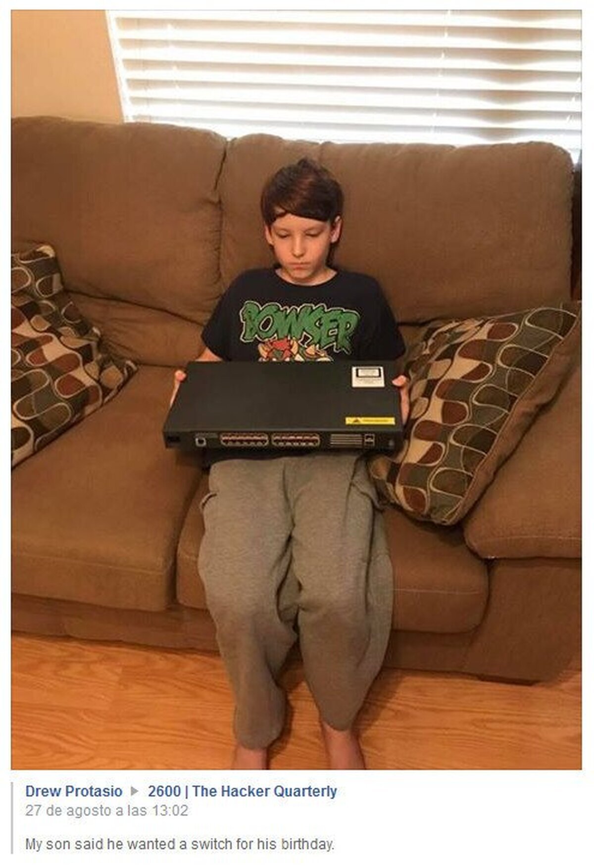 Mi hijo dijo que quería un Switch para su cumpleaños.