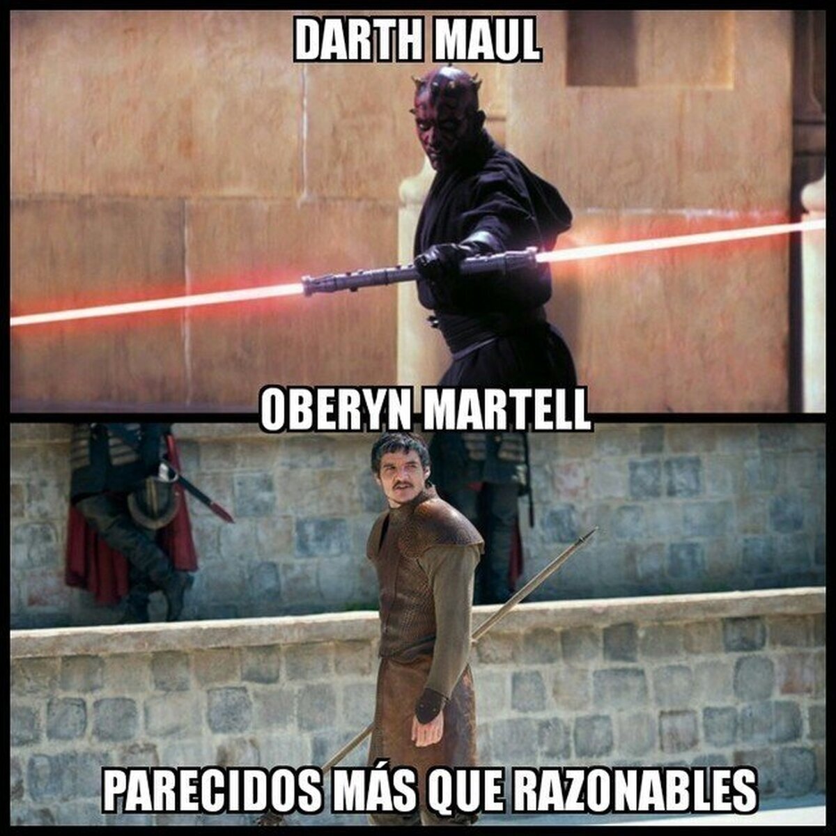 Darth Maul y Oberyn Martell, parecidos más que razonables
