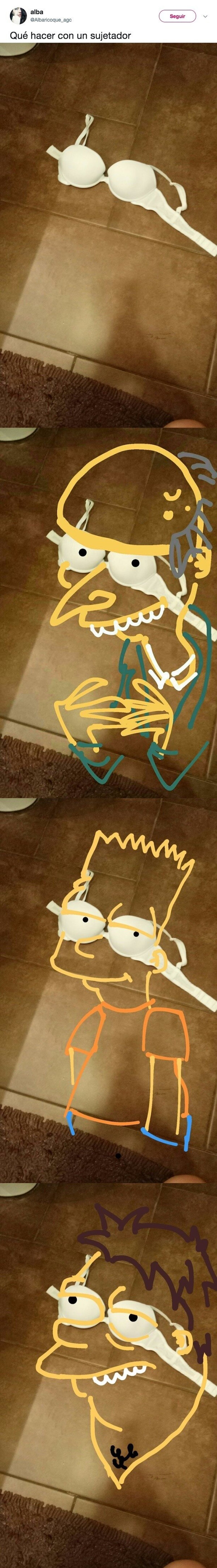 Cuando eres un fan de los Simpsons y ves un sujetador
