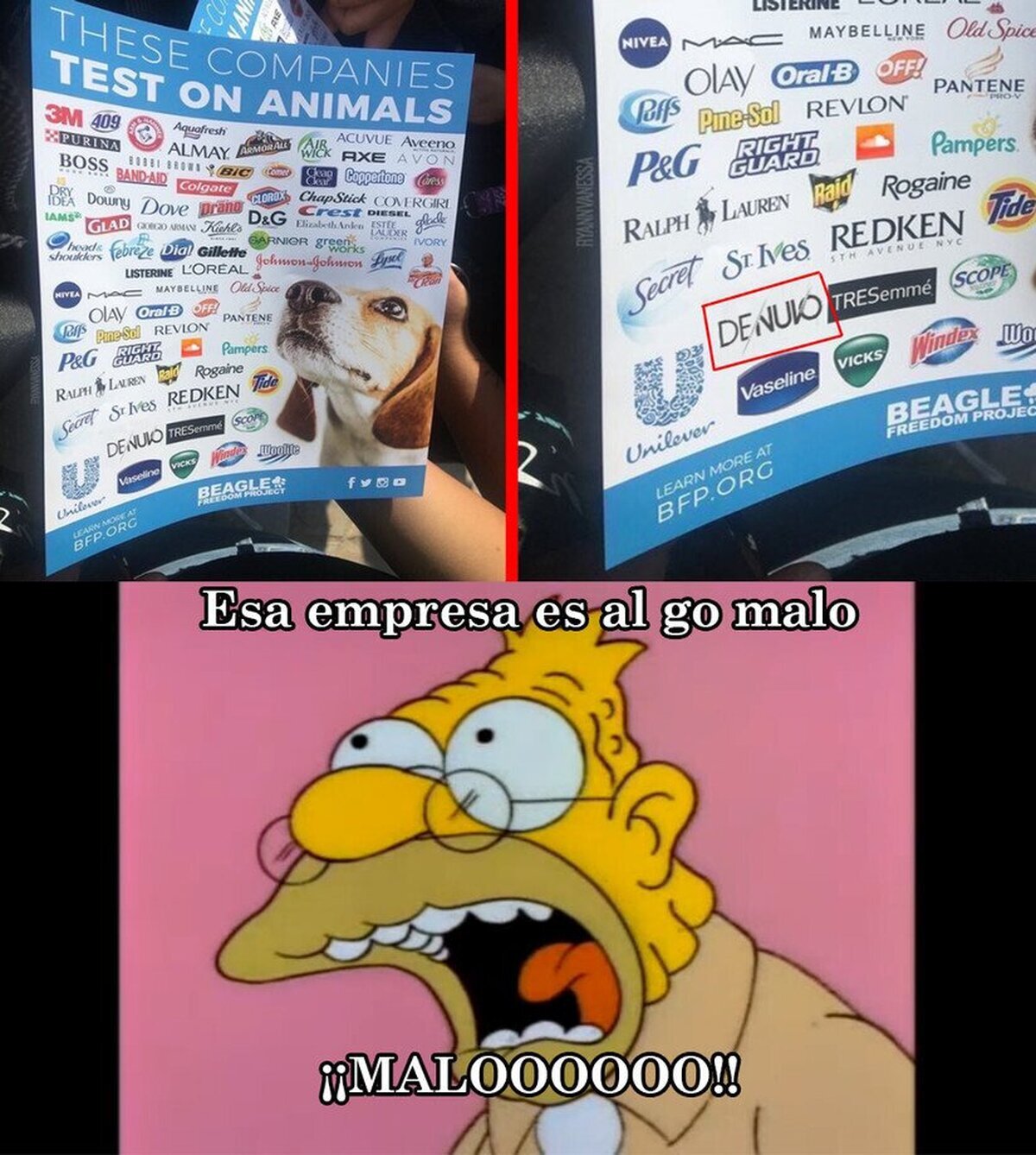 Piensa en los animales, no compres nada de DENUVO