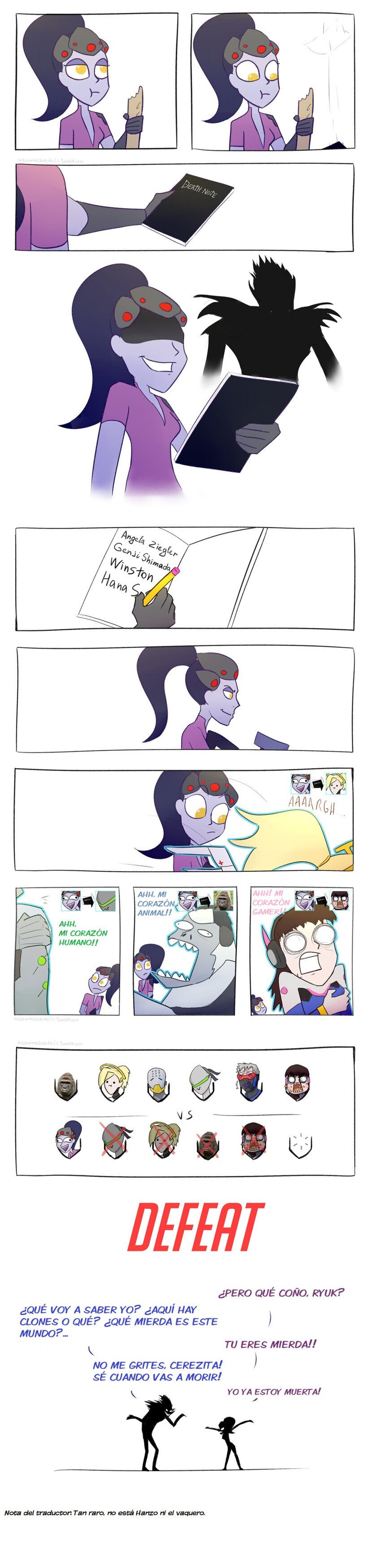 Widowmaker obtiene la Death Note