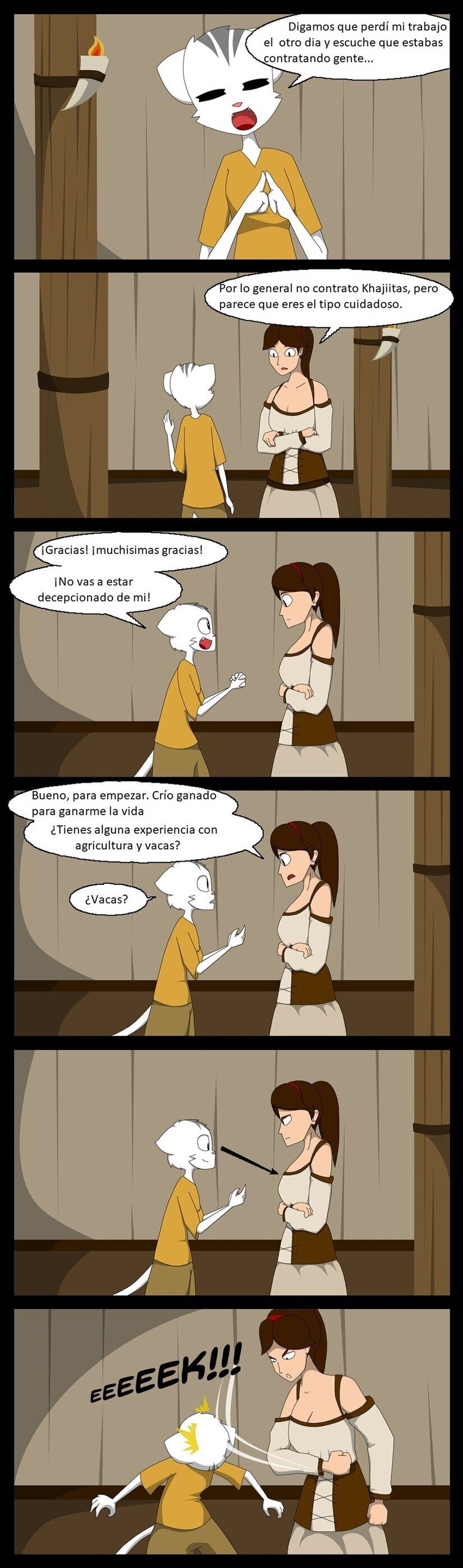 Cómo ser contratado y despedido en 5 segundos por nuestro amiga Khajiita. Por Vikozlav