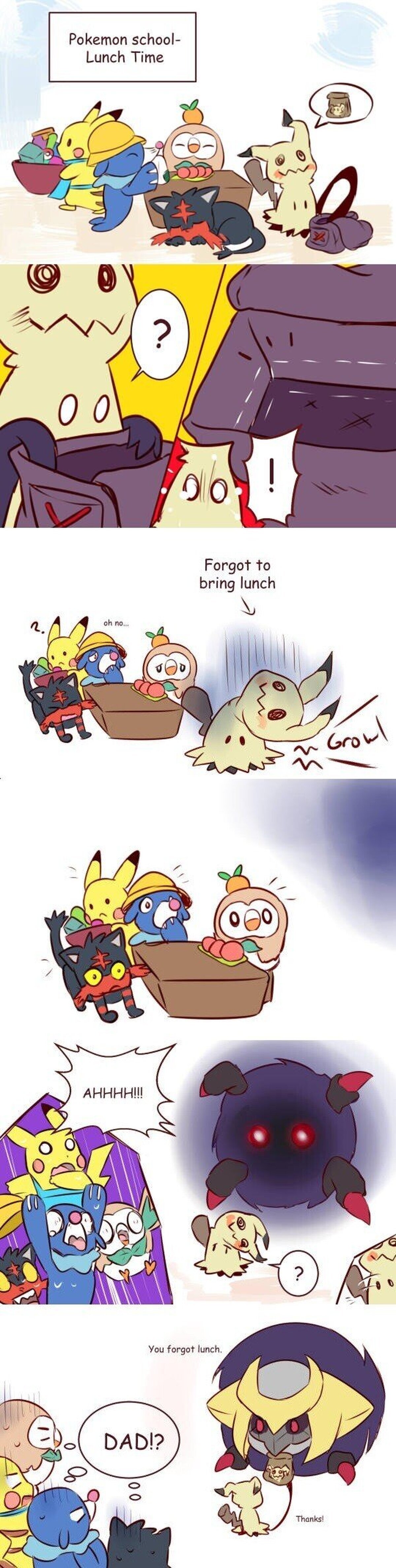 Mimikyu tiene una familia algo especial. 