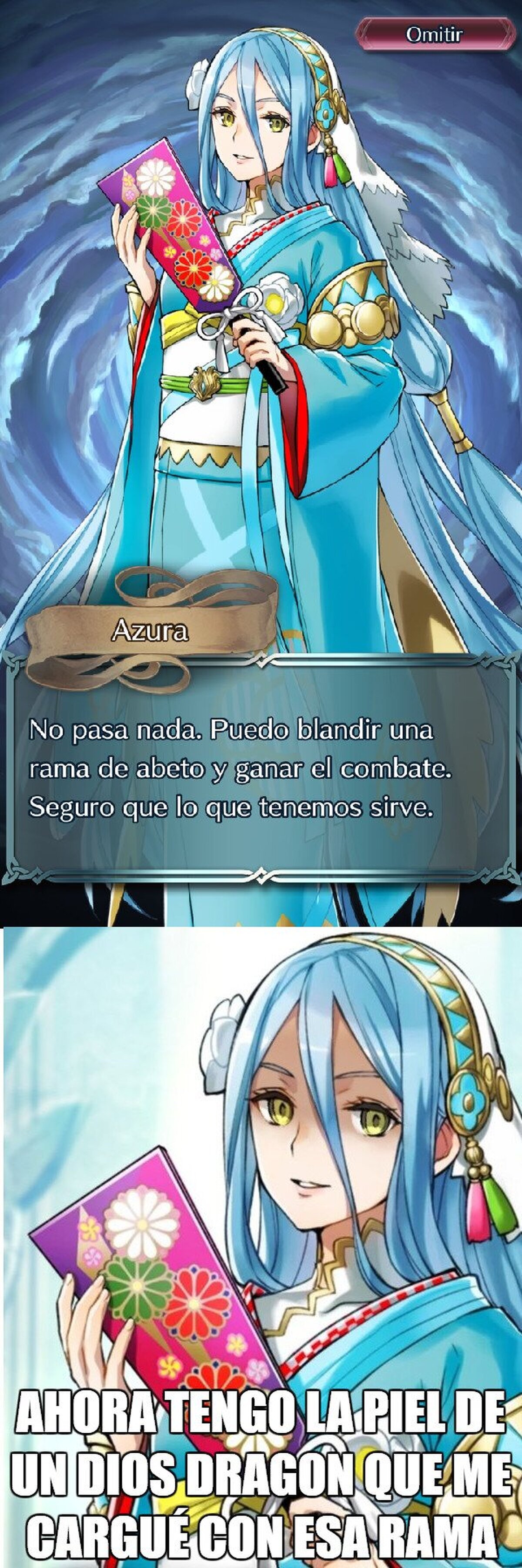 Azura sabe derrotar hasta dragones con un palo y con los ojos cerrados.