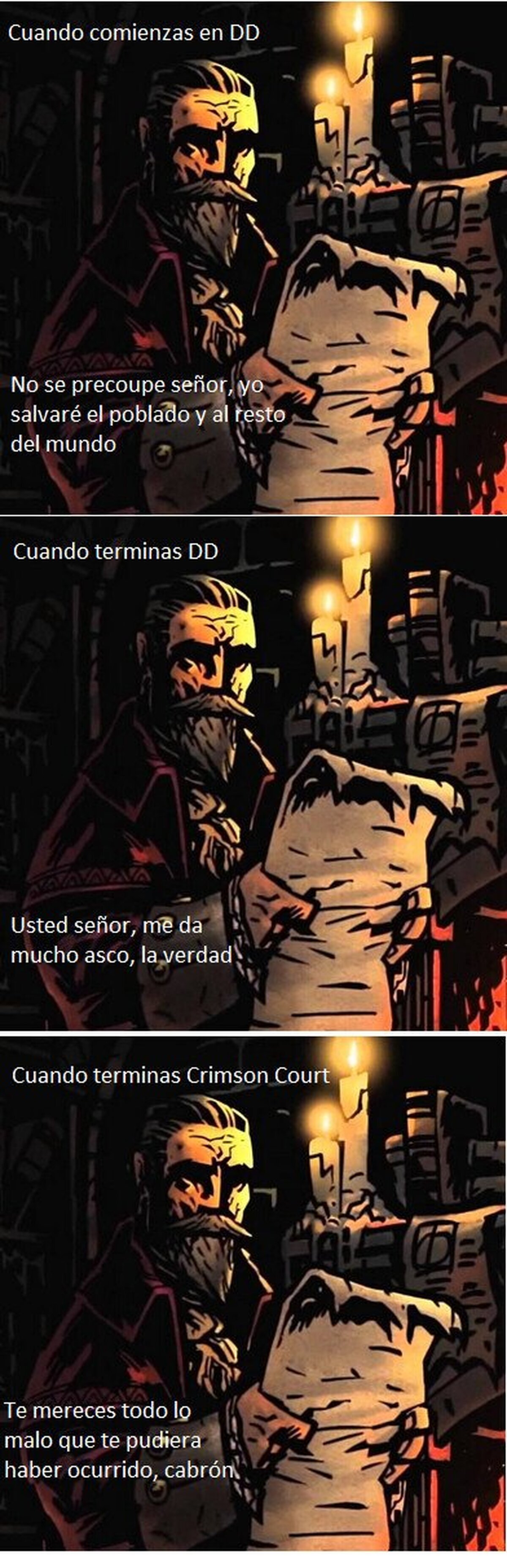 El ancestro, antes y después de jugar a Darkest Dungeon