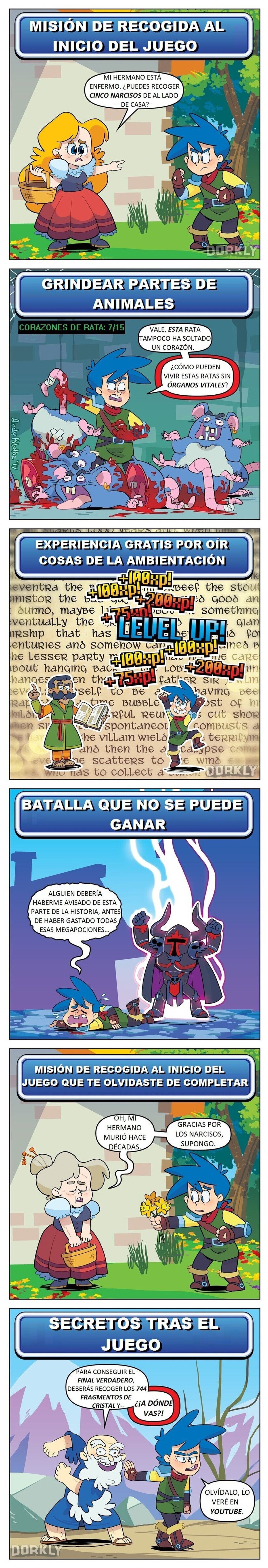 Las 6 tareas en las que siempre te embarcarás en cualquier rpg. Por Dorkly