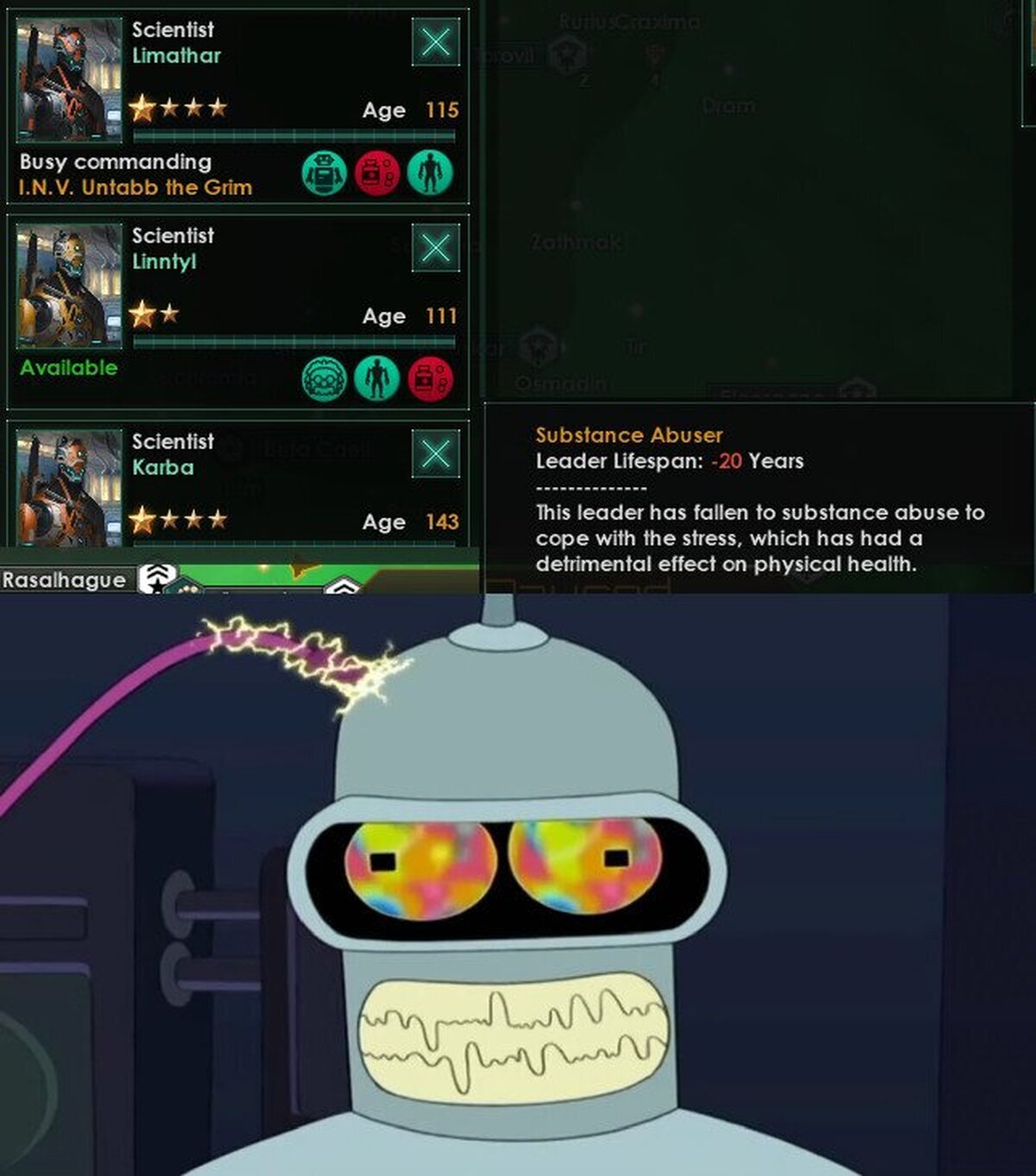 Nadie esta salvo de las drogas, ni siquiera los robots. 