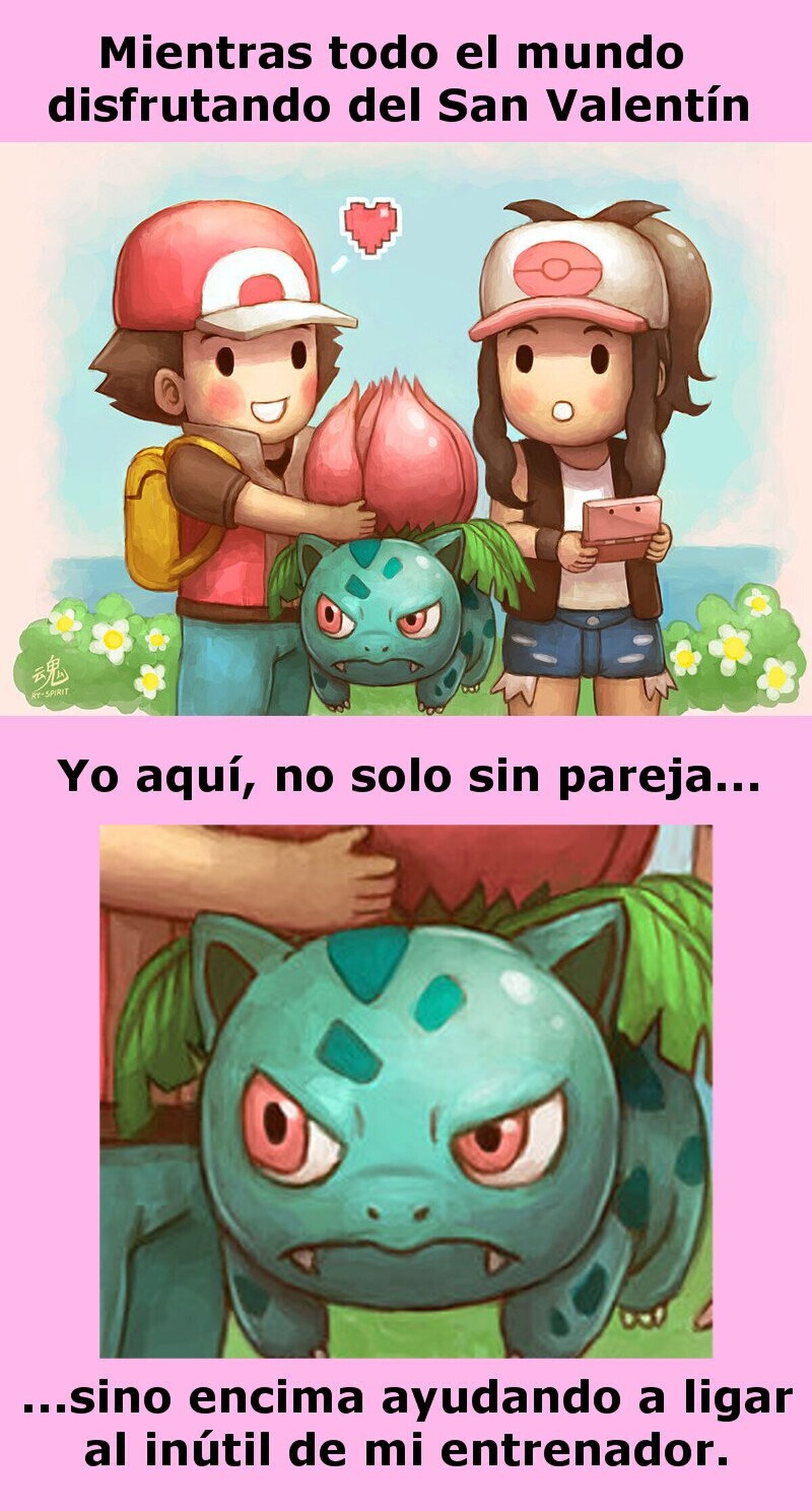 Ivysaur no está contento