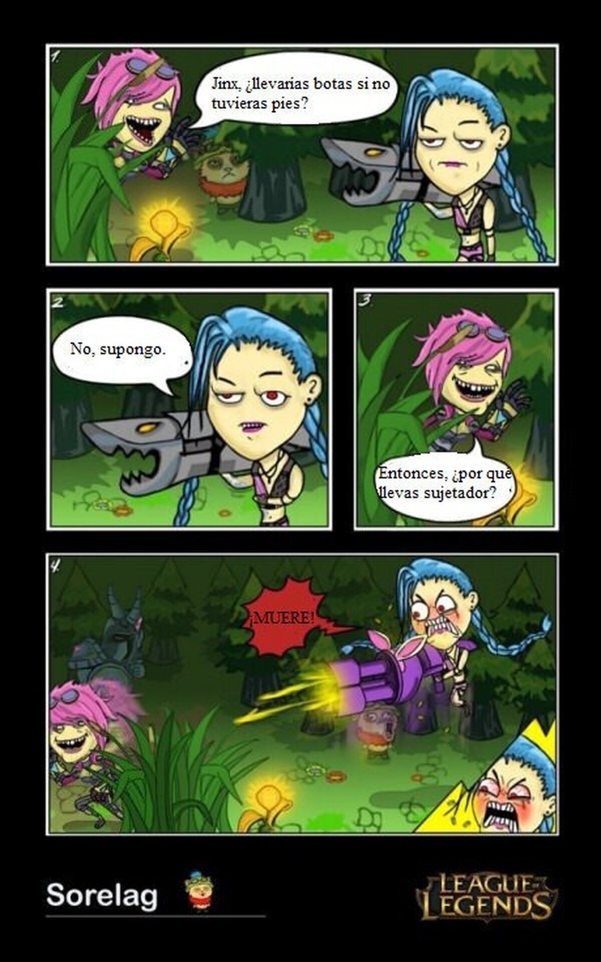 Como cabrear a Jinx, lección 1. Por Sorelag