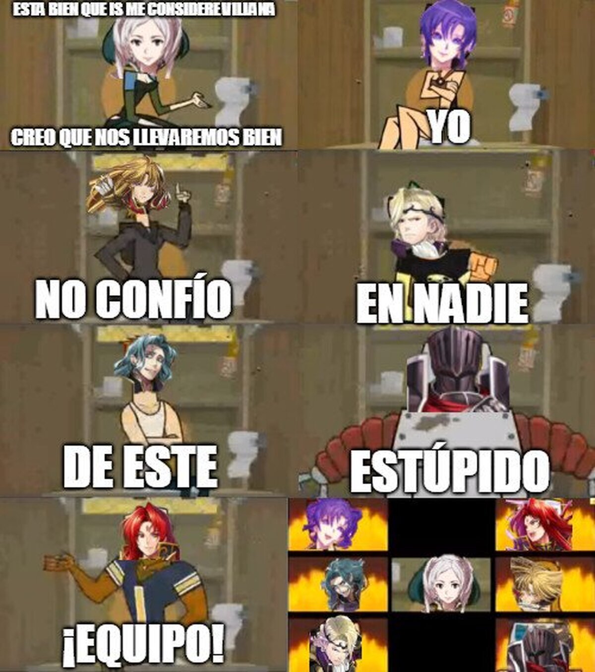 Cuando pones a varios villanos en el mismo batallón