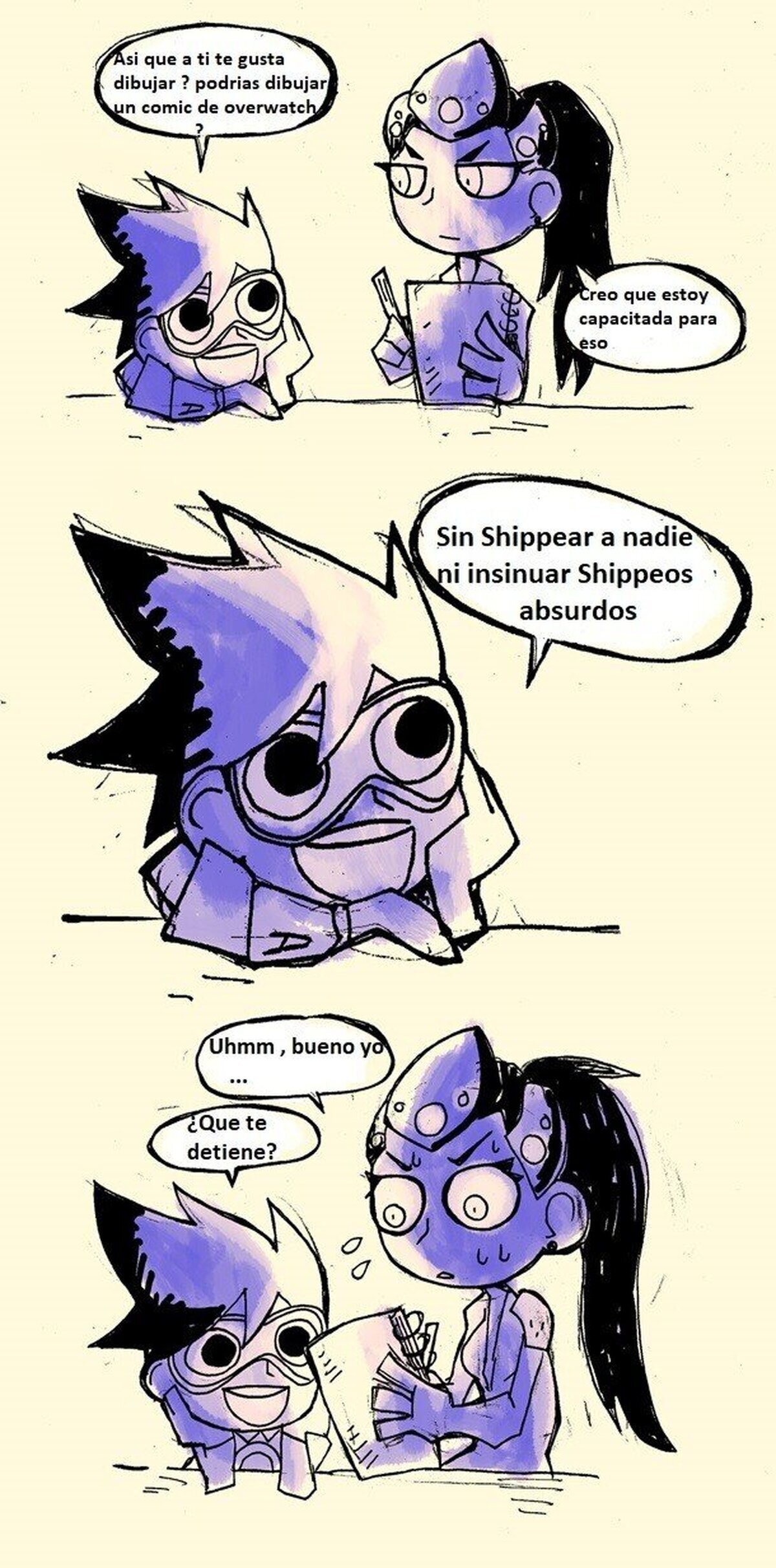 El desafio mas dificil para cualquier ilustrador que se dedique al fan fiction de Overwatch, por set